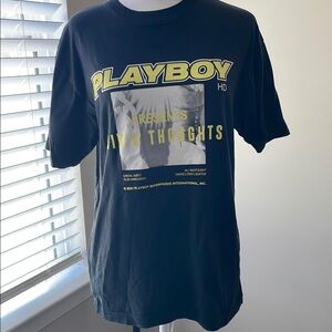PLAYBOY Black and Yellow Short Sleeve Tee